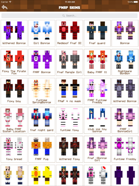 minecraft pe skins for iphone
