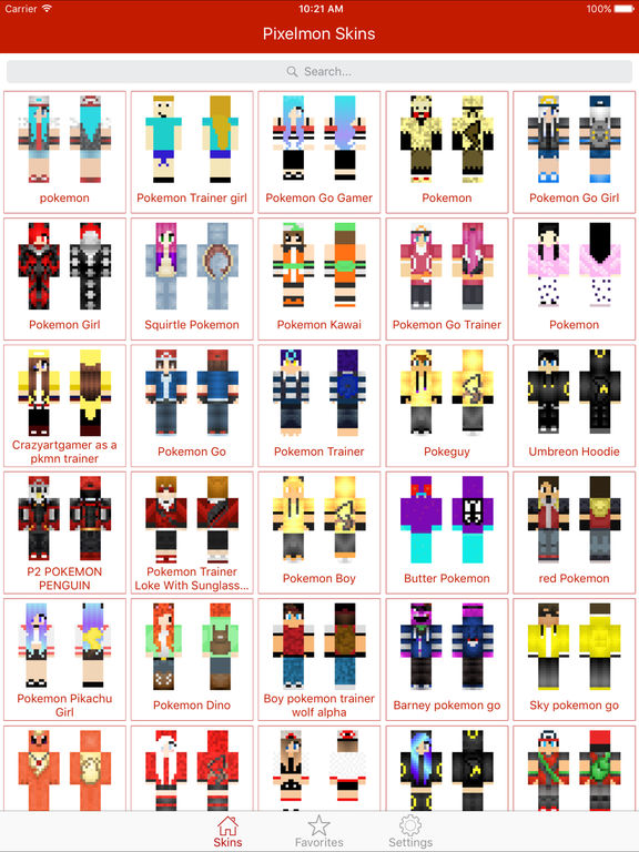 minecraft pe skins for ipad