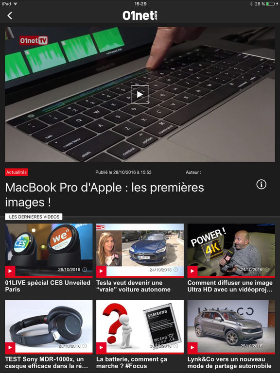 Capture d’écran iPad 5