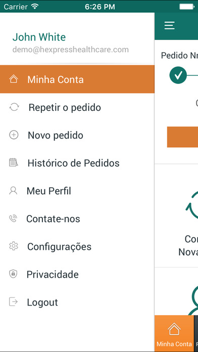 Captura de ecrã do iPhone 2