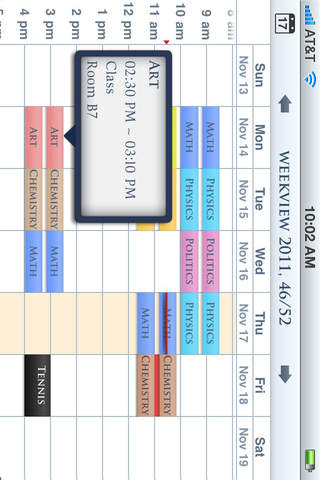 Pocket Schedule screenshot1