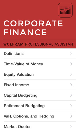 Wolfram Corporate Fin... screenshot1