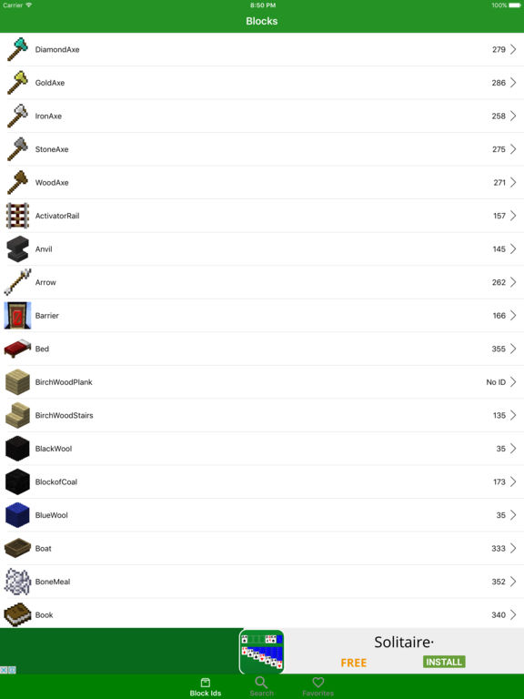 Block Id Free For Minecraft Pe Ipadアプリ Applion