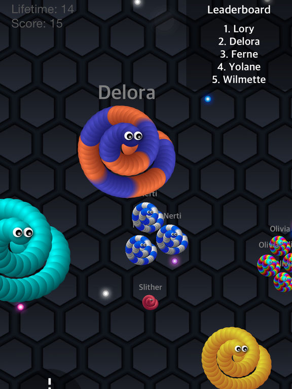 Battle of Snake - Slither color worm io gameのおすすめ画像4
