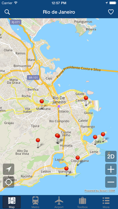 リオデジャネイロオフライン地図 - 市メトロエアポートのおすすめ画像1