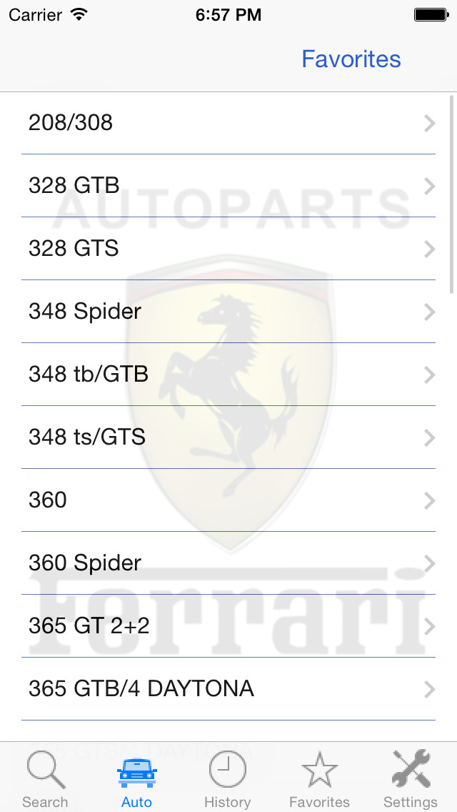 Autoparts for Ferrari screenshot1