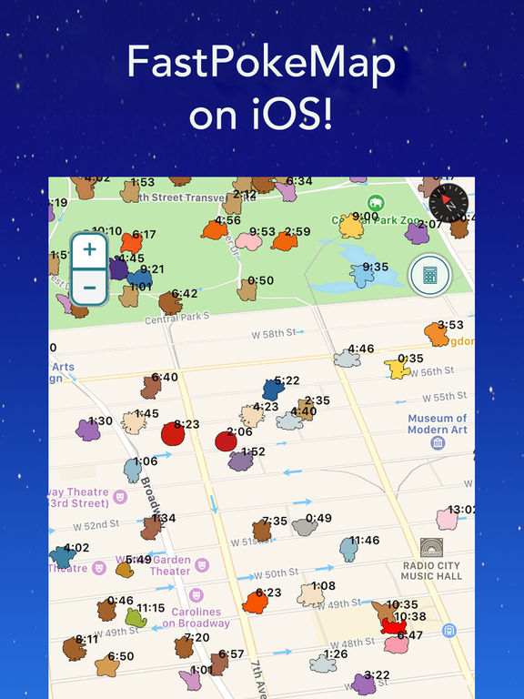 FastPokeMap - Real Time Map for Pokemon Goのおすすめ画像1