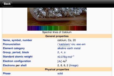 iElements - Periodic Table of The Chemical Elements free app screenshot 4