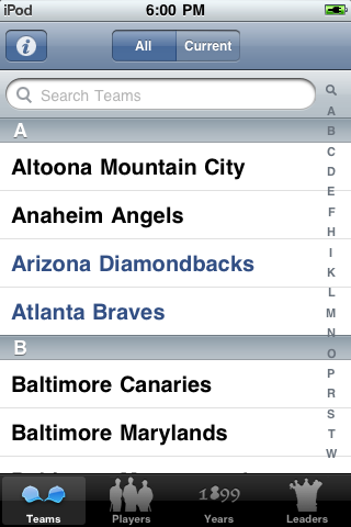 Baseball Statistics 2011 Edition free app screenshot 2