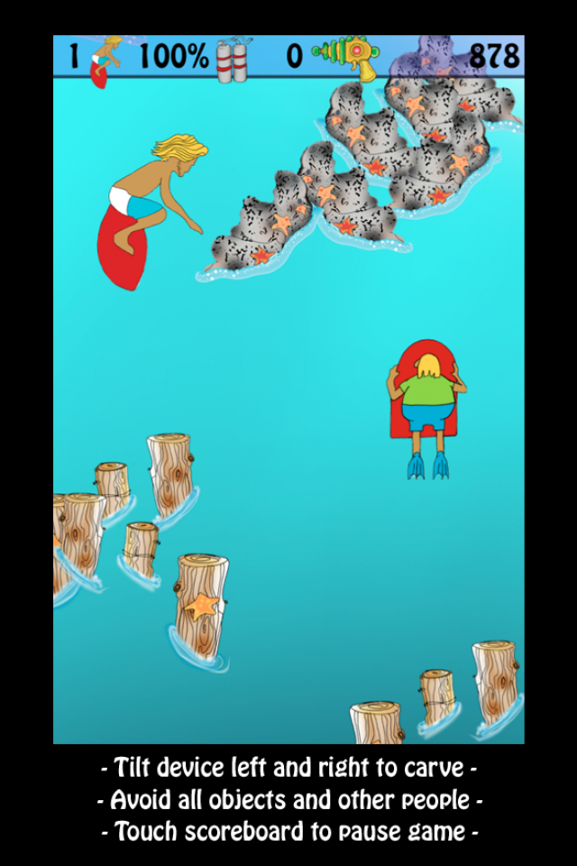 Doodle Jump, Surf And Dive Free free app screenshot 1