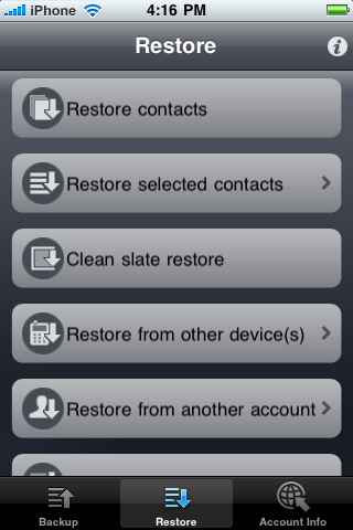 IDrive Contacts free app screenshot 3