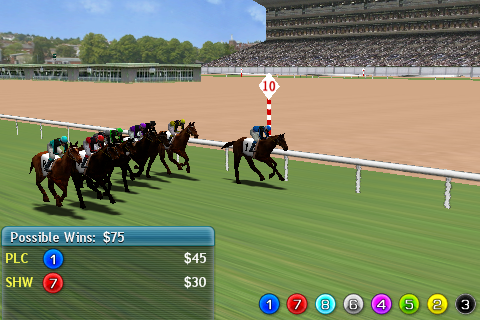 Virtual Horse Racing 3D Lite free app screenshot 1