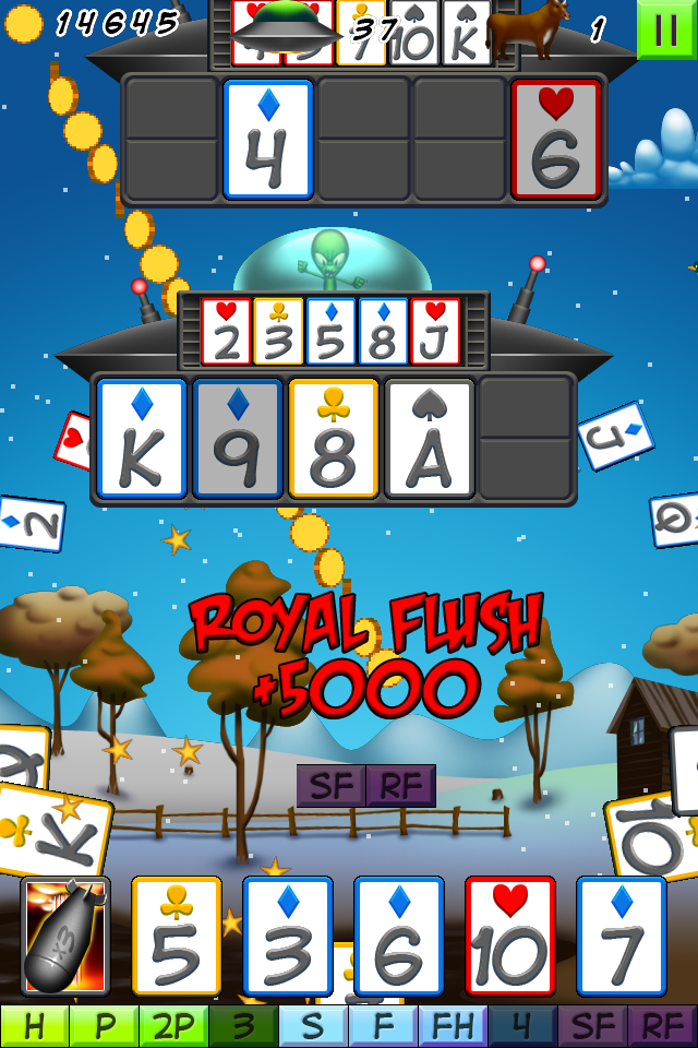 Poker Invaders free app screenshot 2
