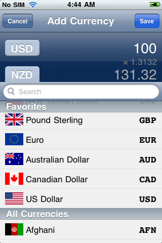 Favorite Conversions - Unit, Currency, Temperat... free app screenshot 2
