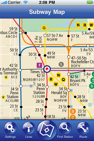 New York Subway Map free app screenshot 1