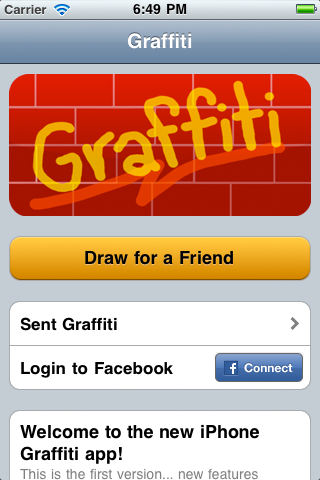 Graffiti for iPhone free app screenshot 1
