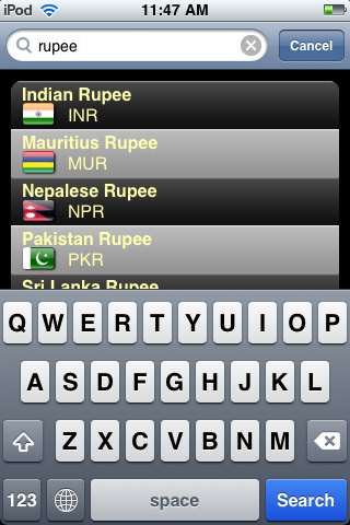 Currency Calculator Lite free app screenshot 2