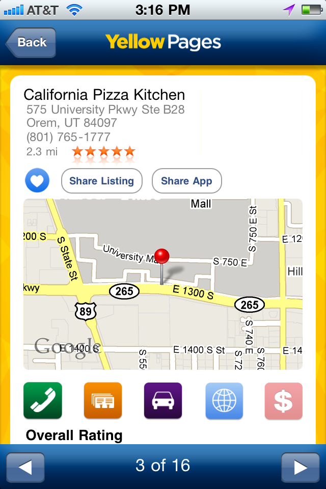 Yellow Pages free app screenshot 2