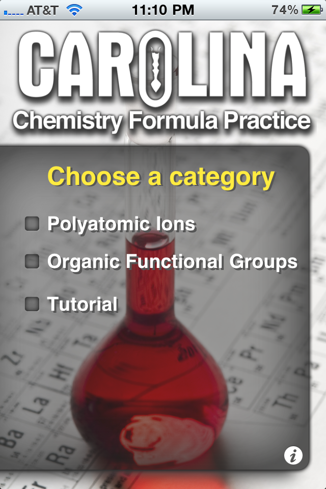 Chemistry Formula Practice Lite free app screenshot 1