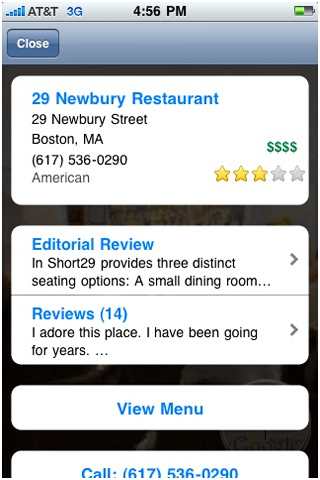 EveryScape Eats!, Boston Edition free app screenshot 3