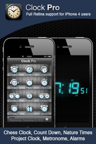 Clock Pro Free - Alarms, Clocks & Alarm Clock free app screenshot 2