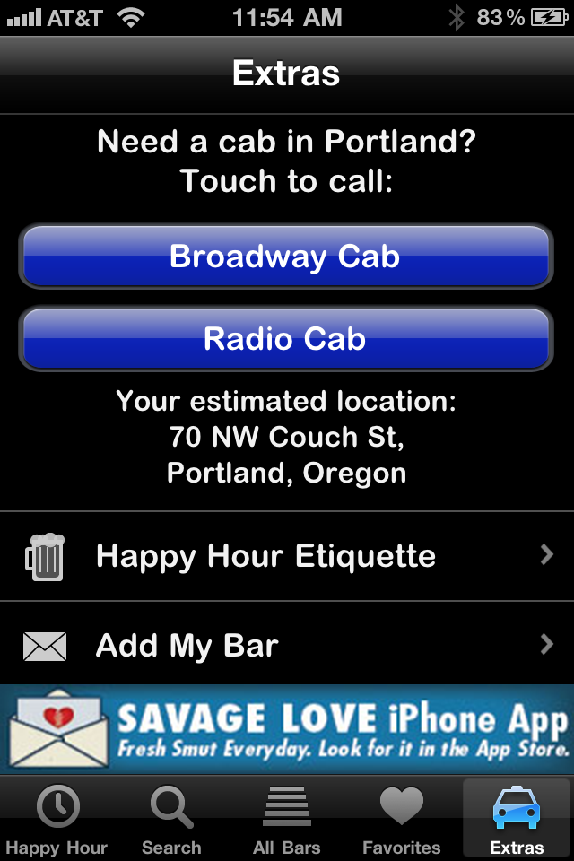 Portland Cocktail Compass free app screenshot 3