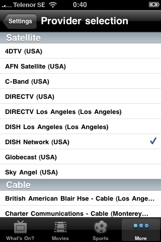 TV-Guide USA free app screenshot 2
