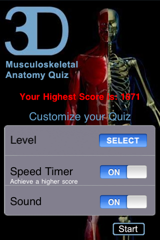 Musculoskeletal System - Anatomy Quiz (Free) free app screenshot 1