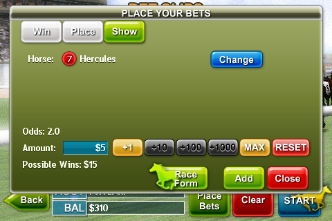 Virtual Horse Racing 3D Lite free app screenshot 3
