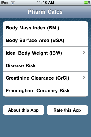 PharmacyLibrary Calculators free app screenshot 4