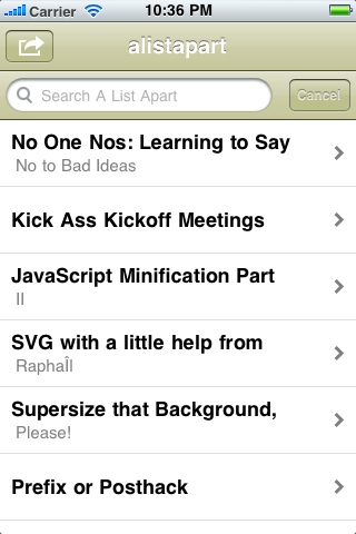 A List Apart Reader free app screenshot 2