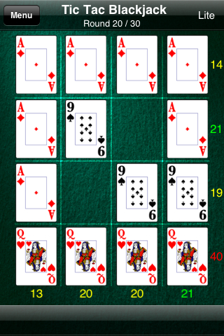 Tic Tac Blackjack Lite