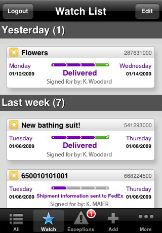 FedEx Mobile for iPhone free app screenshot 3