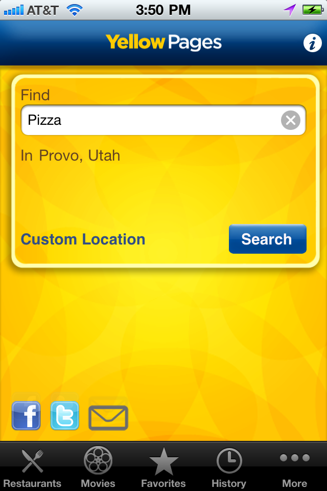 Yellow Pages free app screenshot 1