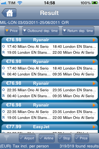 Low Cost Flights free app screenshot 3