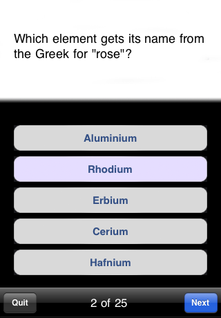 Periodic Table Quiz free app screenshot 1