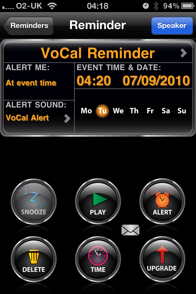 Voice Reminders! ( VoCal Lite - The Voice Calendar Reminder App with Local Notifications ) free app screenshot 3