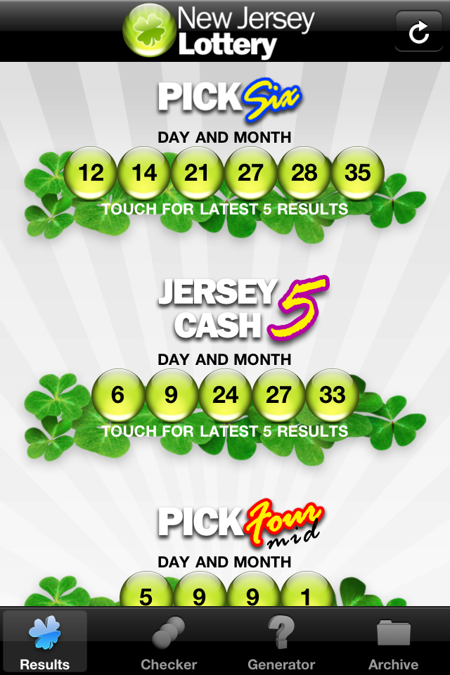 NJ Lottery free app screenshot 2