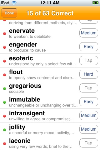 GRE Word Lite free app screenshot 3