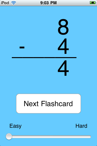 Awesome Flashcard Subtraction FREE free app screenshot 2