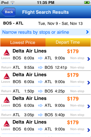 Orbitz Flights, Hotels, Cars free app screenshot 4