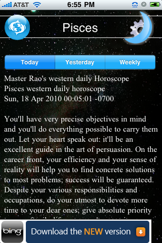 iHoroscopes - Your source for free Western and Chinese horoscopes free app screenshot 3