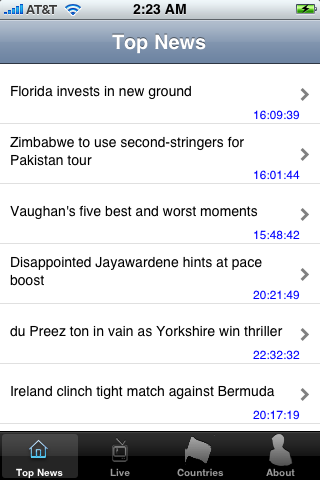 Cricket free app screenshot 1