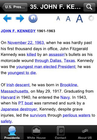 iAmerica - The Pocket Guide to United States History and the Presidency - Third Edition - free app screenshot 4