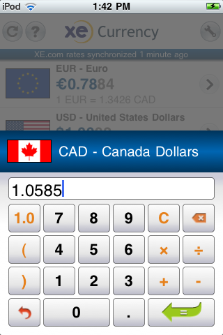 XE Currency free app screenshot 3
