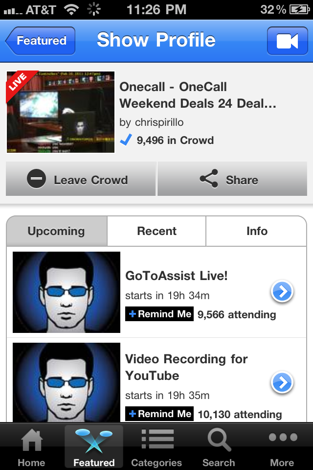 Ustream free app screenshot 3