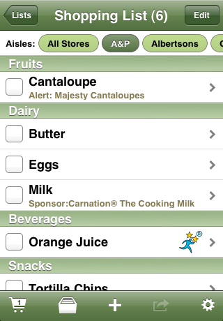 Shopper Free - with Shopping Lists, Flyer Specials, Recipes, Stores and more! free app screenshot 2