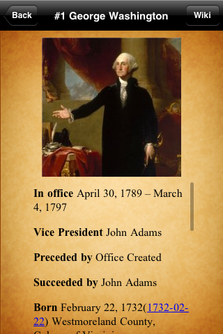 US Presidents! free app screenshot 2