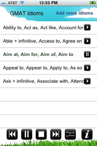 GMAT Idioms free app screenshot 2