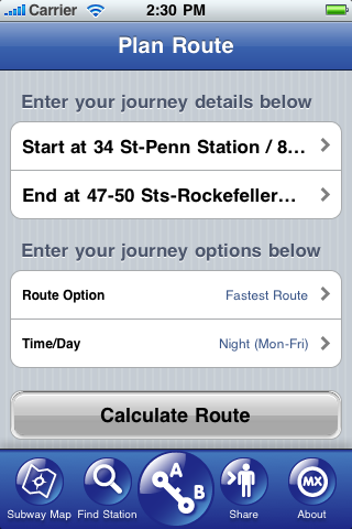 New York Subway Map free app screenshot 3